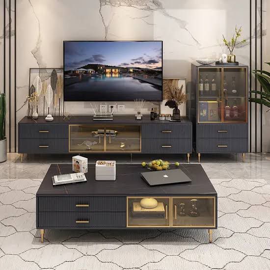Elegant Marble & Glass Center Table